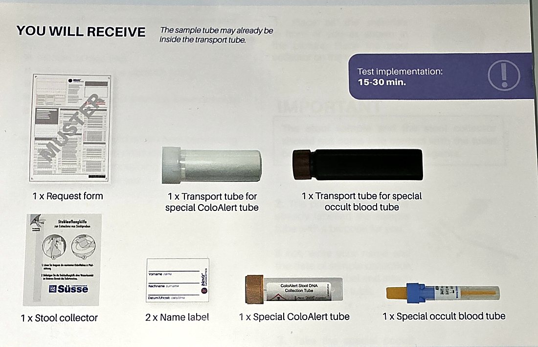Everything supplied in the test set, listed on the instruction leaflet
