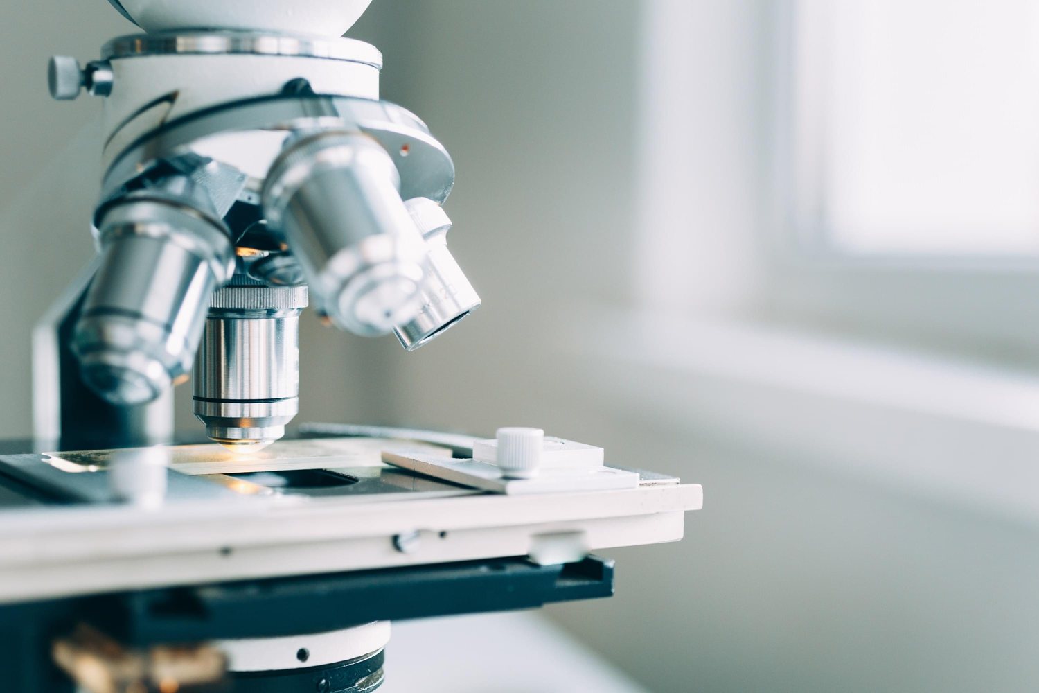 Microscope in an accredited diagnostic laboratory