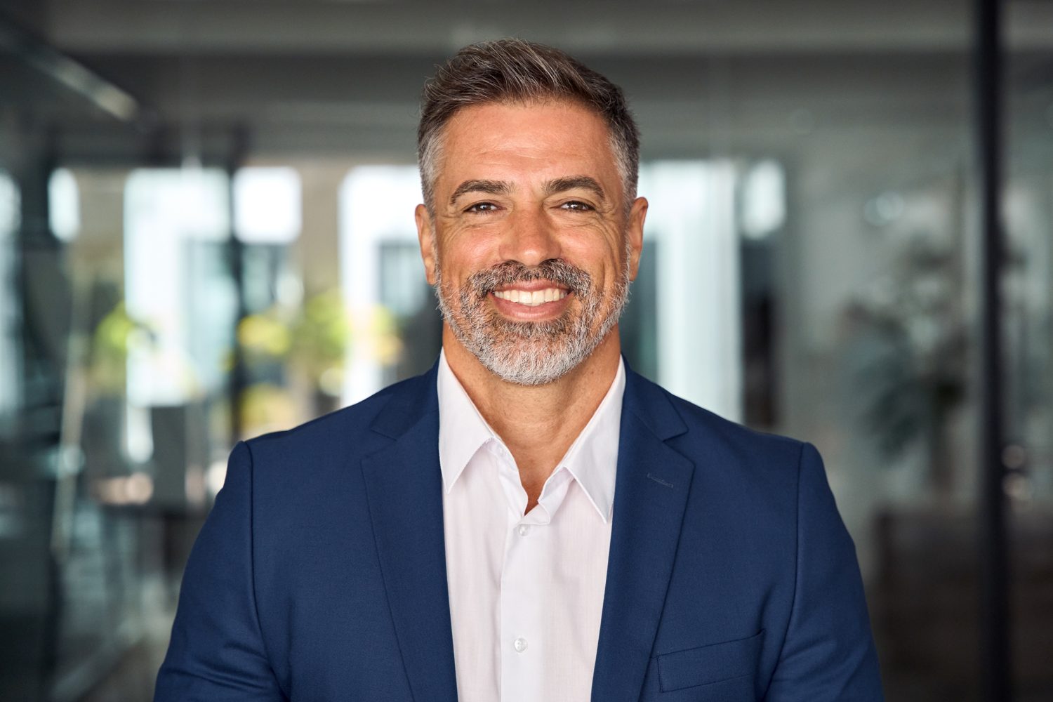 Smiling man in his forties